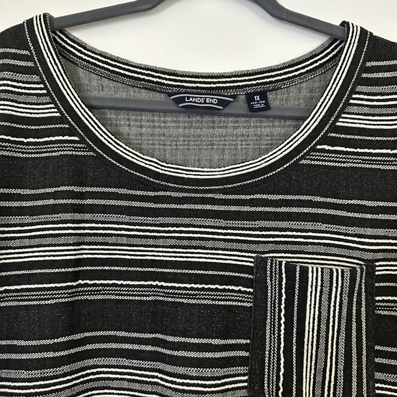 Lands’ End Striped Women’s Plus Dress - Picture 2 of 4